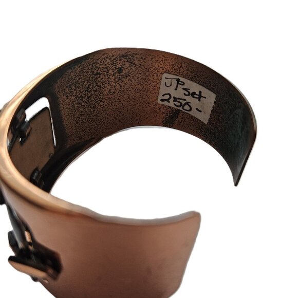 Antique Cuff Bracelet Signed Matisse Copper Art Beautiful Piece, statement piece - Picture 2 of 6